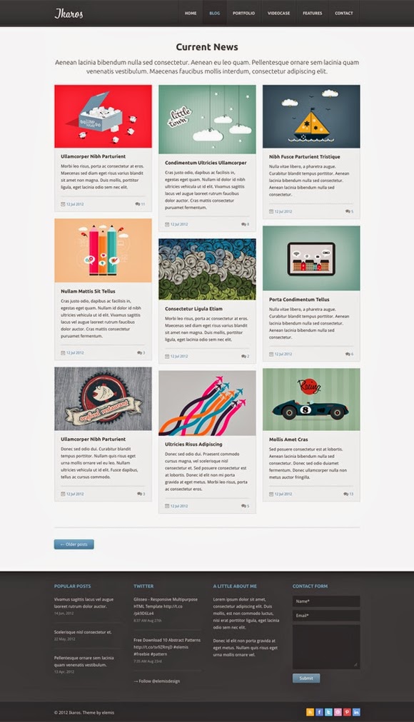 Ikaros Free Blog PSD Ikaros Free Blog PSD