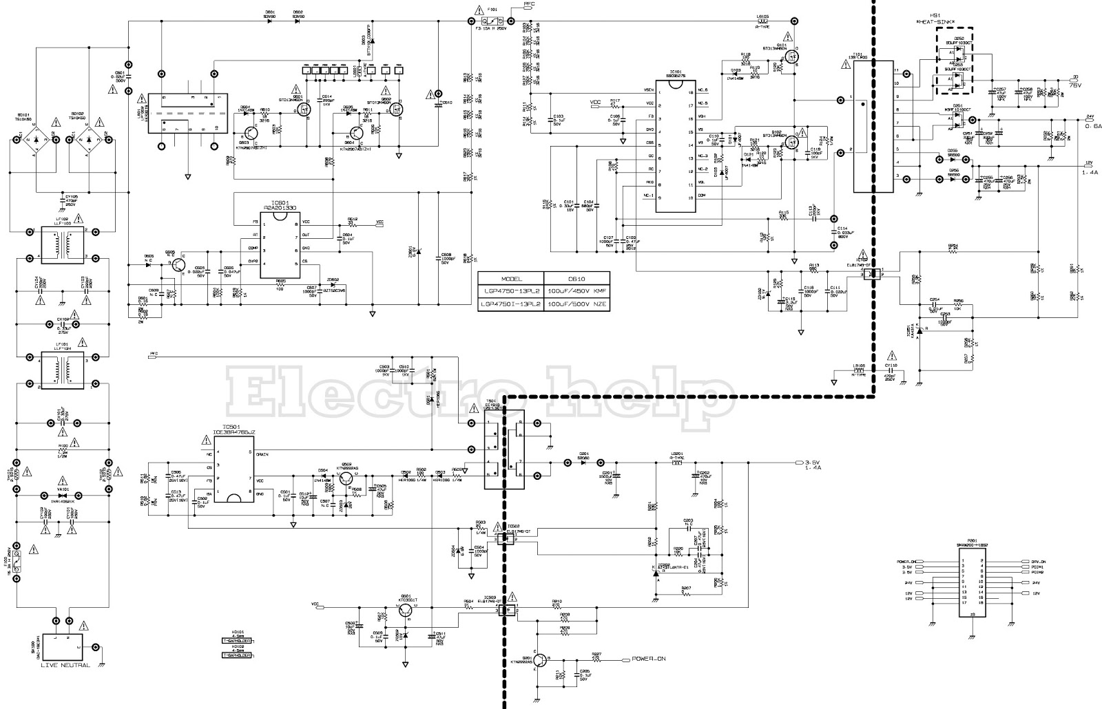 LG POWER SUPPLY - EAY62810801 - SCHEMATIC - LED LCD TV ...