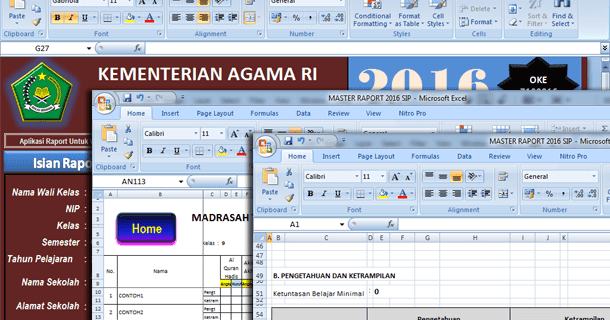 Aplikasi Raport MTs Kurikulum 2013 Format Microsoft Excel Aplikasi Raport MTs Kurikulum 2013 Format Microsoft Excel