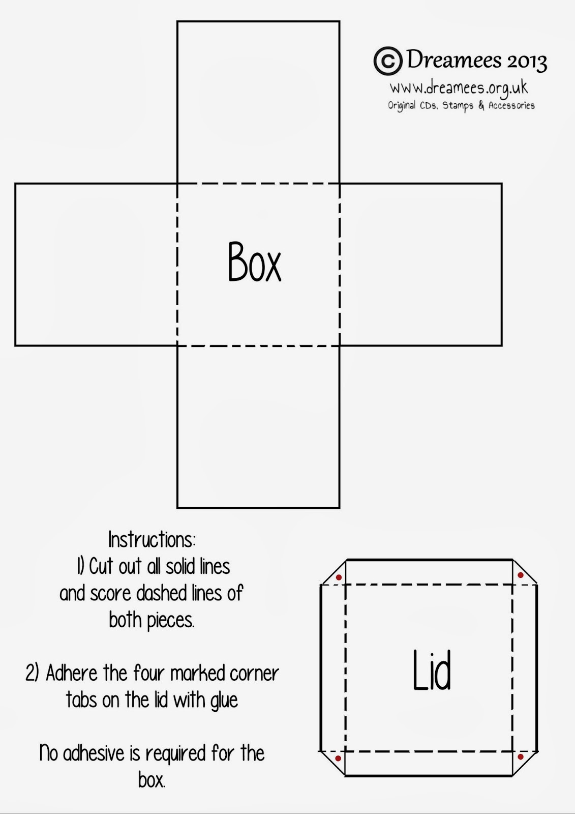 Exploding Box With Lid Templates Free Printable - Free Printable Templates