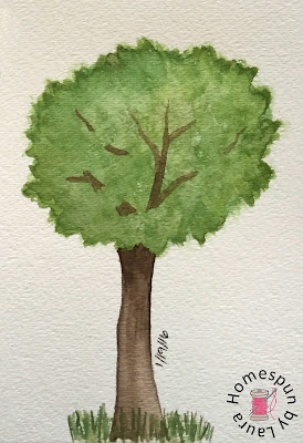 tree watercolor Daily Doodle 