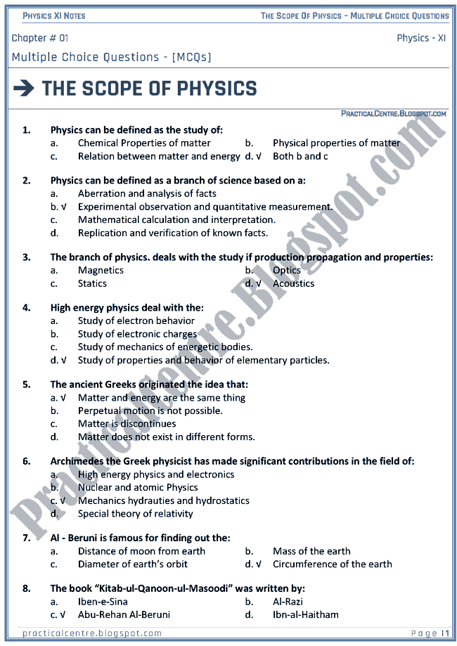 the-scope-of-physics-mcqs-physics-xi