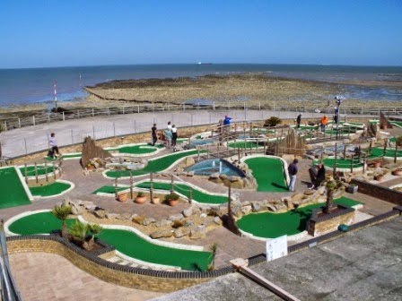 A view of the 18-hole Strokes Adventure Golf course in Margate, Kent