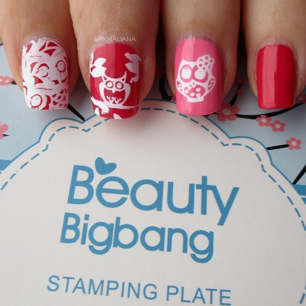 Owl Design Rectangle Nail Stamping Plate Animal Series For Manicure BBBXL-012