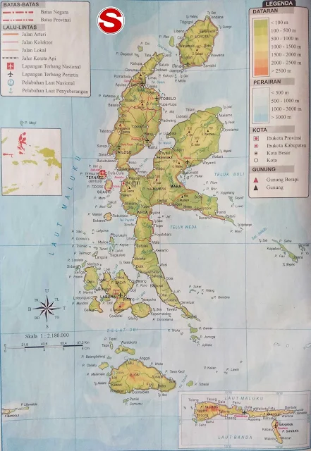 Gambar Peta Atlas Provinsi Maluku Utara