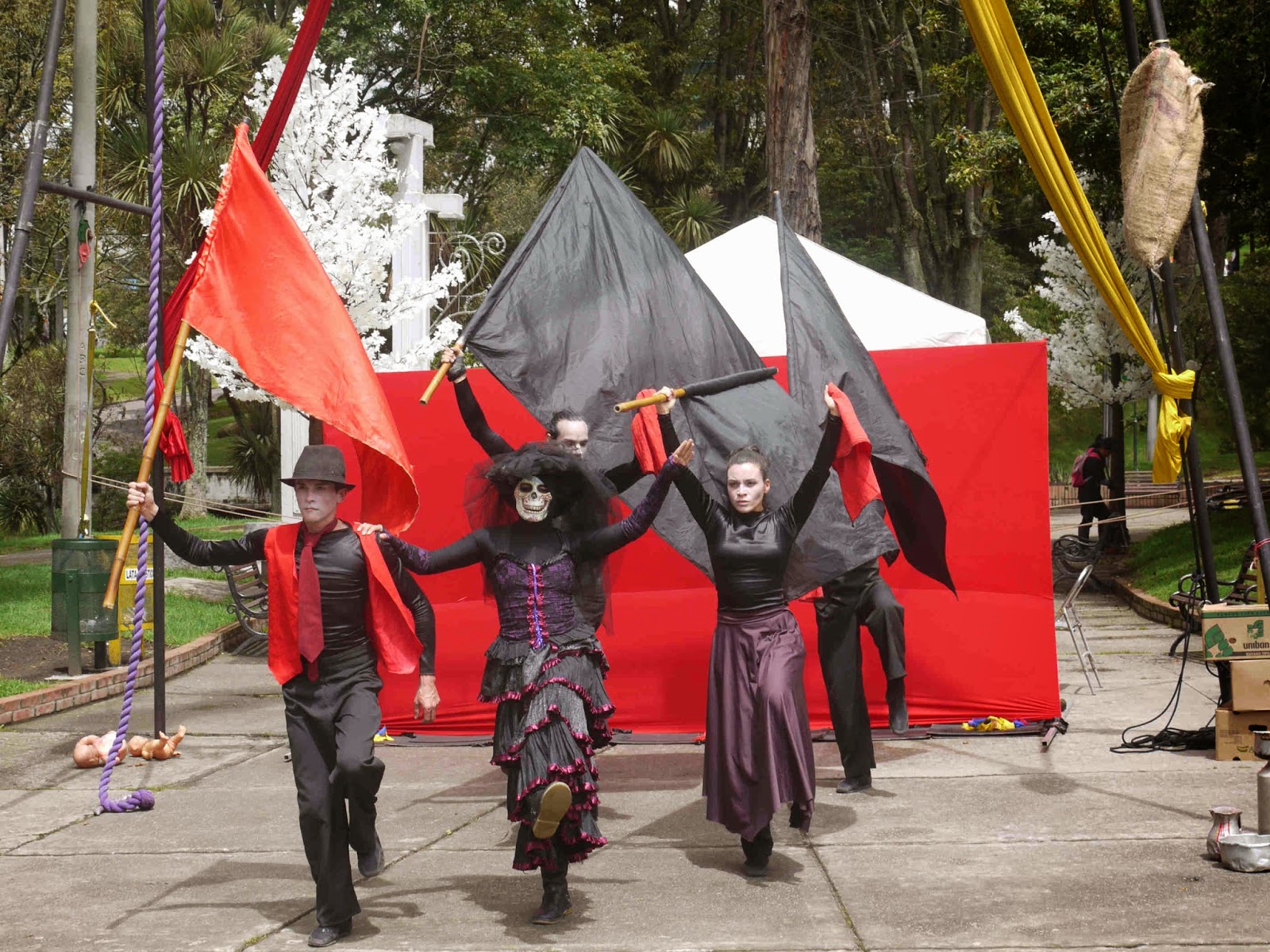 Mike's Bogota Blog The Banana Massacre on Stage in the Parque Nacional
