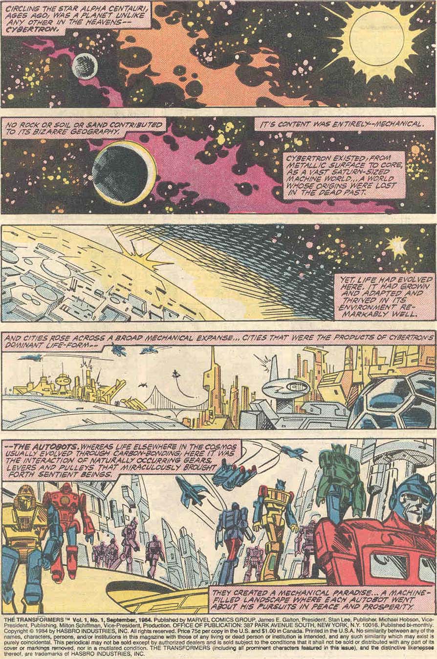 The Transformers (1984) issue 1 - Page 2