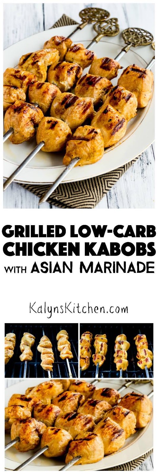 Kalyn's Kitchen® Grilled Chicken Kabobs with Asian Marinade