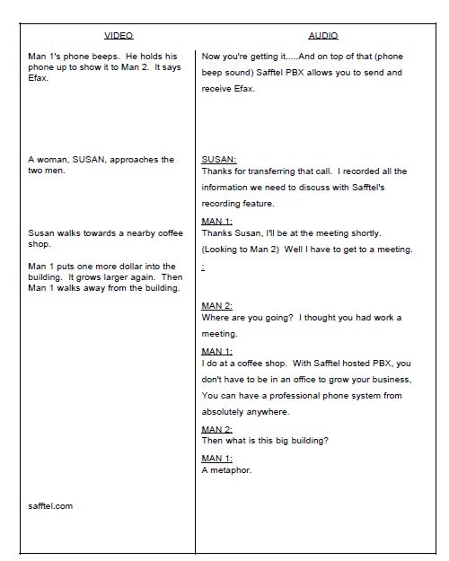 Sarcastically silly Audio Visual Scripts