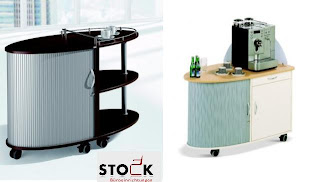 Colour up your office !: Büroküche Kaffeeschrank mobiler Rollschrank