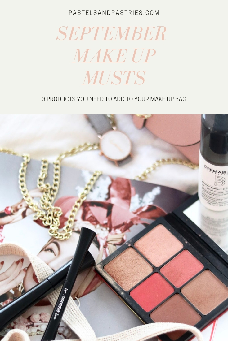 Best of Fall Make up 2018- Ablaze Cheek Palette, it Cosmetics Superhero Mascara and Liner, Dermablend 2-1 power setter spray, gabpacifico beauty pics, top make up for fall