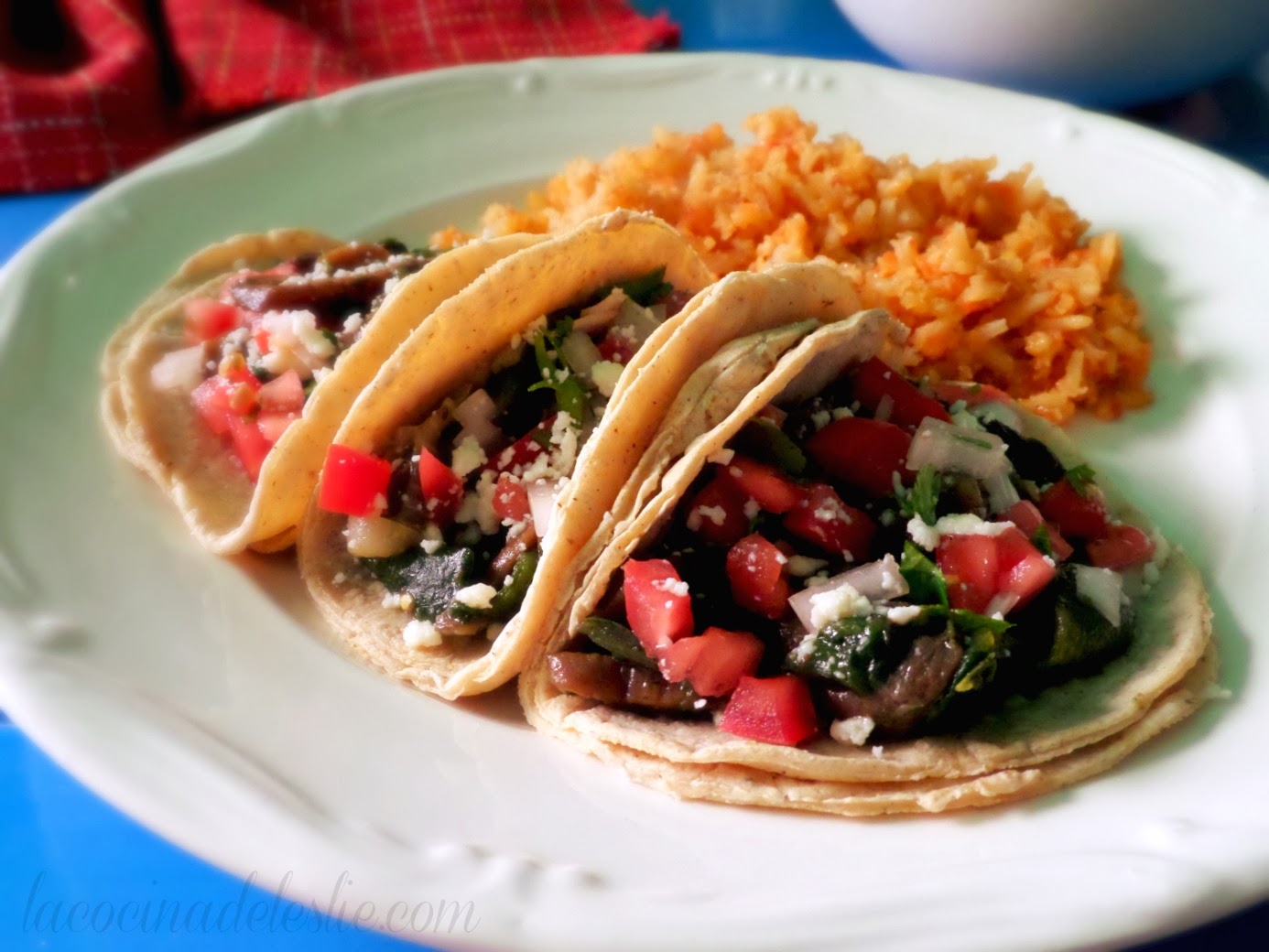 Tacos de Champiñones y Rajas - lacocinadeleslie 