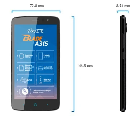 ZTE BLADE A315 OFICIAL