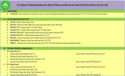 DOWNLOAD APLIKASI PENGOLAHAN NILAI DAN RAPORT K-13 UNTUK MI KELAS 1, 2, 3, 4, 5, 6