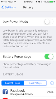 iOS Low Power Mode
