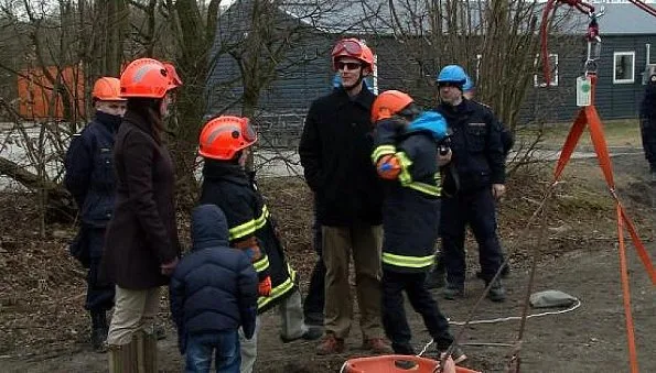 Princess Marie and her family Prince Joachim, Princess Athena and Prince Henrik visited the Emergency Management Agency