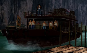 Flashback: Ryo arriving at Langhuishan by ferry in Shenmue II