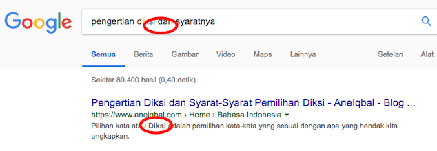 search description blogger