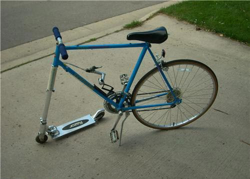 Photo : かなり強引なリサイクルによる自転車修理