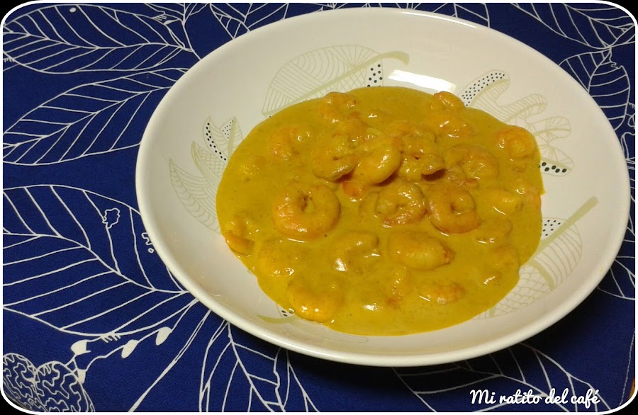 Langostinos al curry