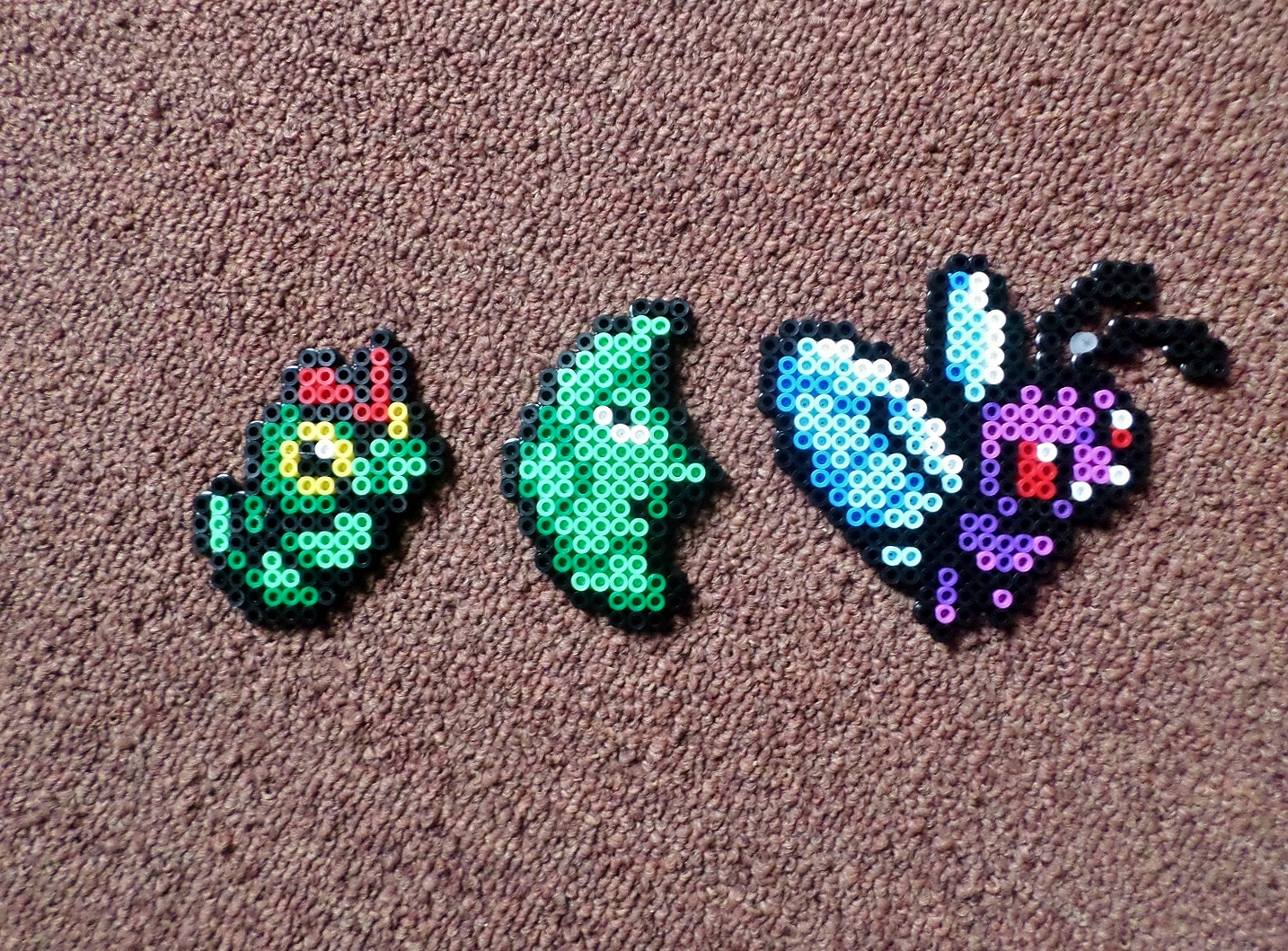 Long Black Fingers Pokemon Perler Beads Set Seven