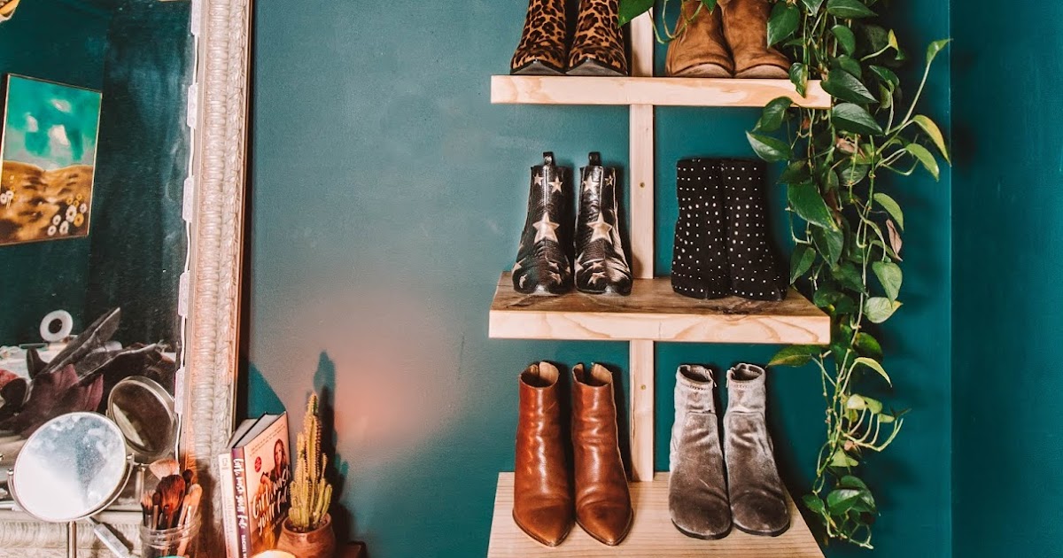DIY Closet Shoe Storage Idea - Thistlewood Farm