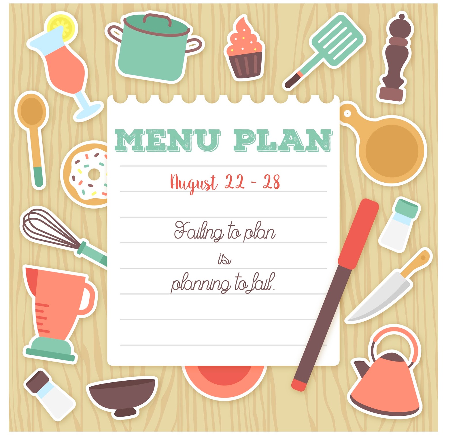 home eccentric meal plan august 22 28