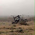 سقوط طائرة أباتشي تابعة لقوات التحالف السعودي في منفذ الطوال البري على الحدود اليمنية السعودية .
