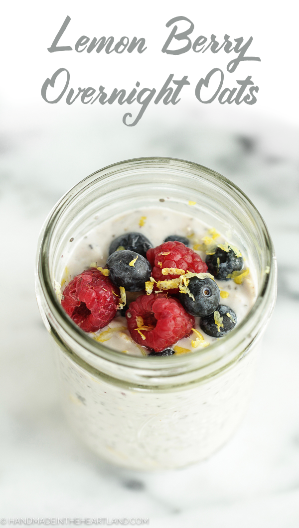 easy make ahead breakfast option with lemon berry overnight oats