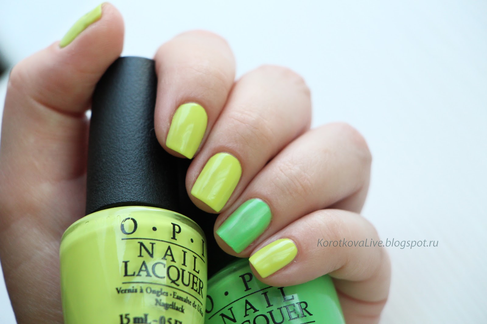 Маникюр дня / неoновый OPI "Life gave me lemons" n33 + OPI " You are