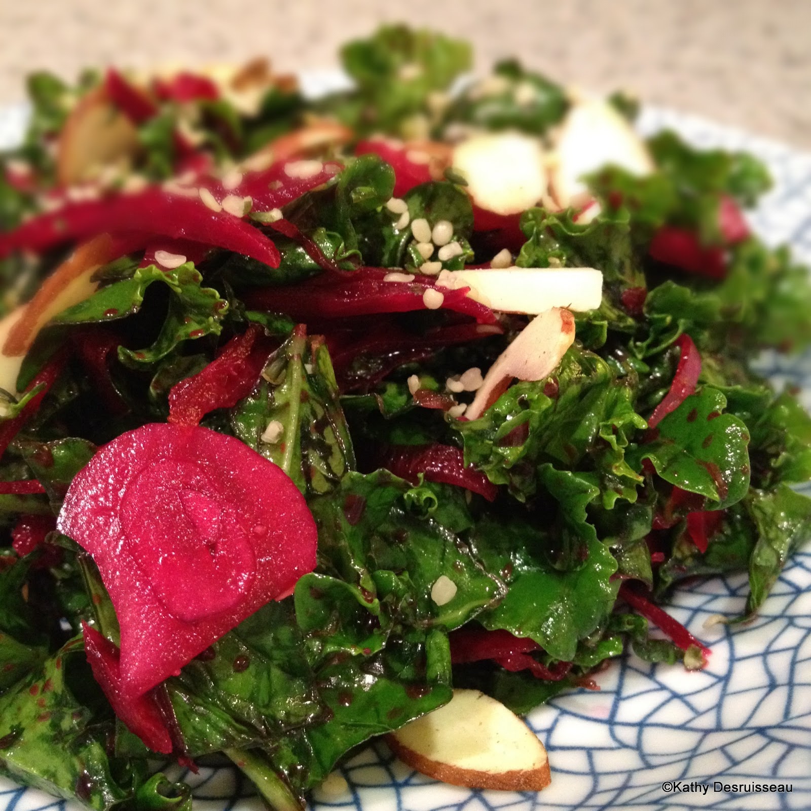 The Fiber of My Life Kale Beet Salad