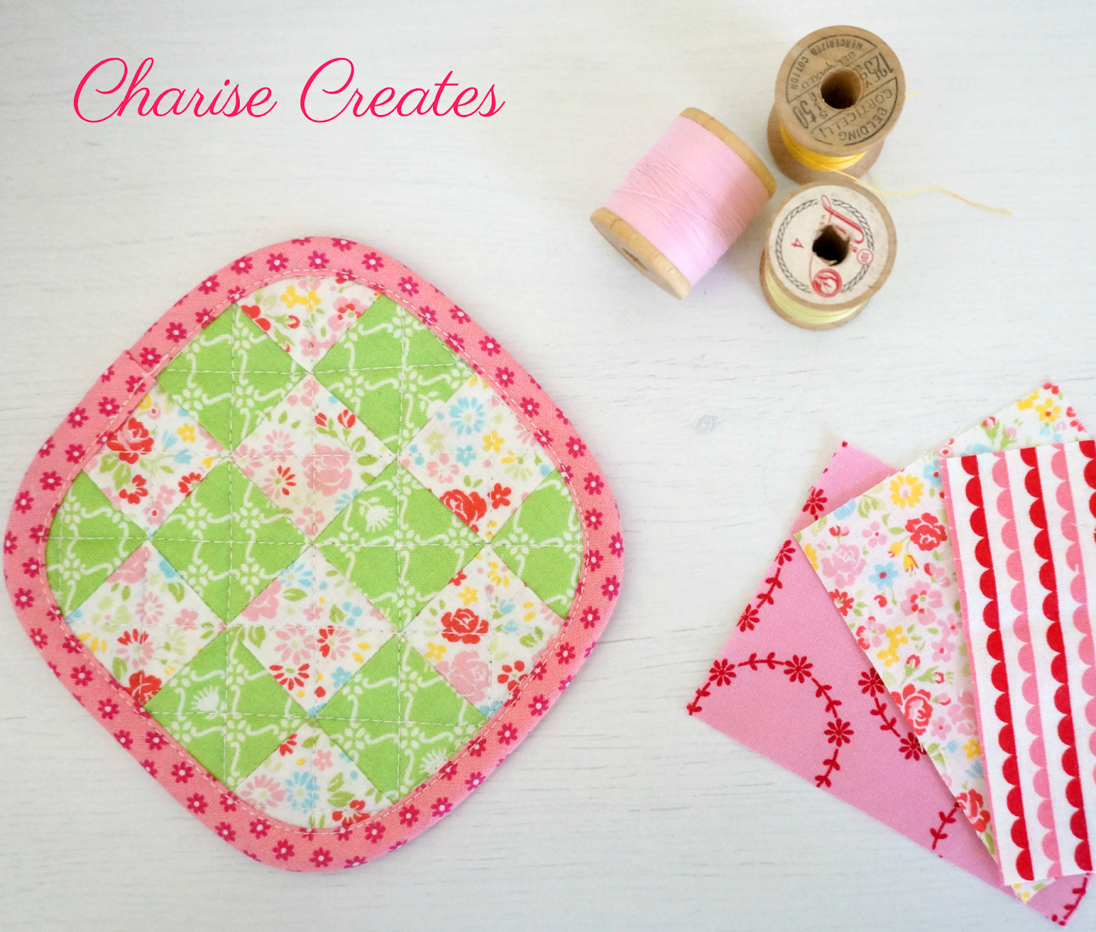 Charise Creates Scrappy Patchwork Coaster Tutorial