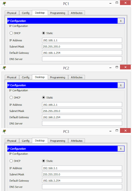 Gambar Kofigurasi ip address pada client