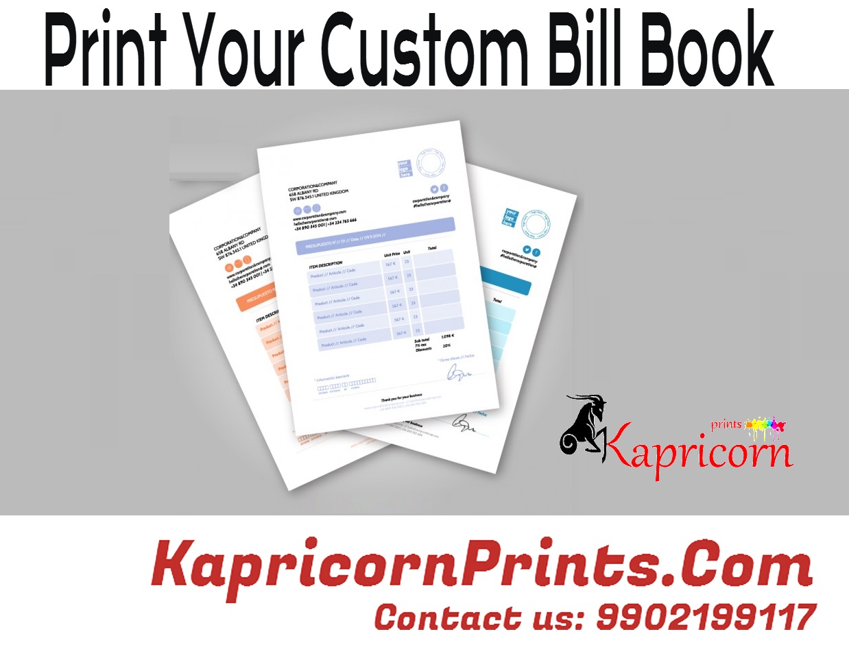 digital printing bangalore letter head bill books invoices
