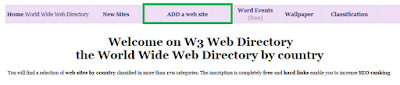 ADD a web site - w3-directory
