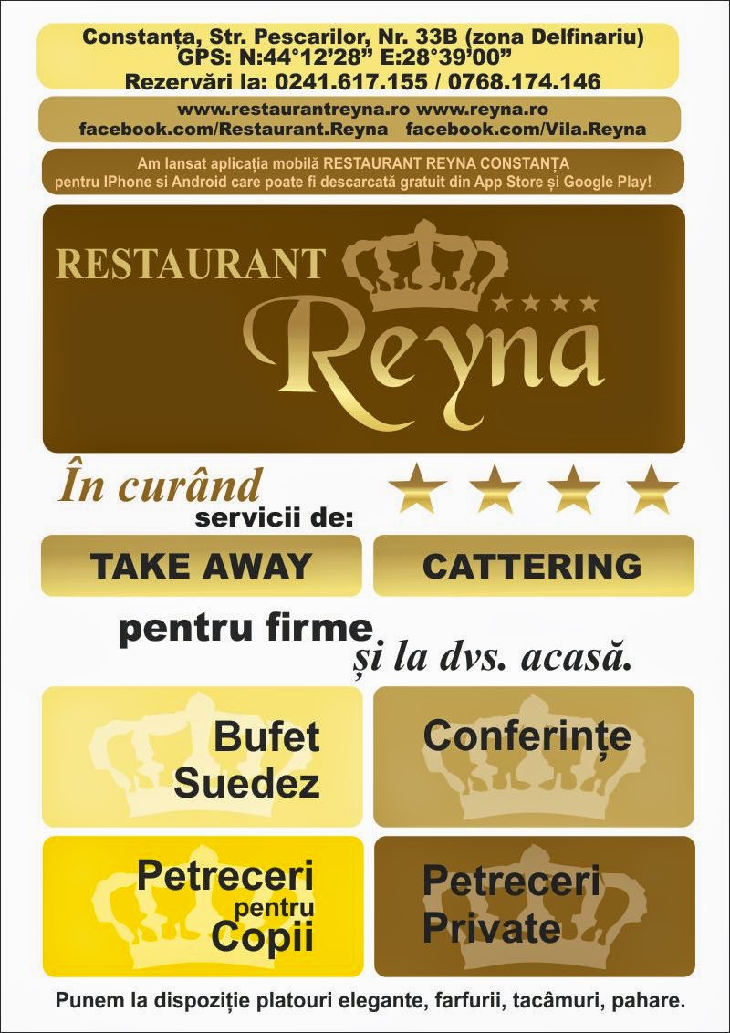 Restaurant Reyna - Oferta Cattering si Take Away