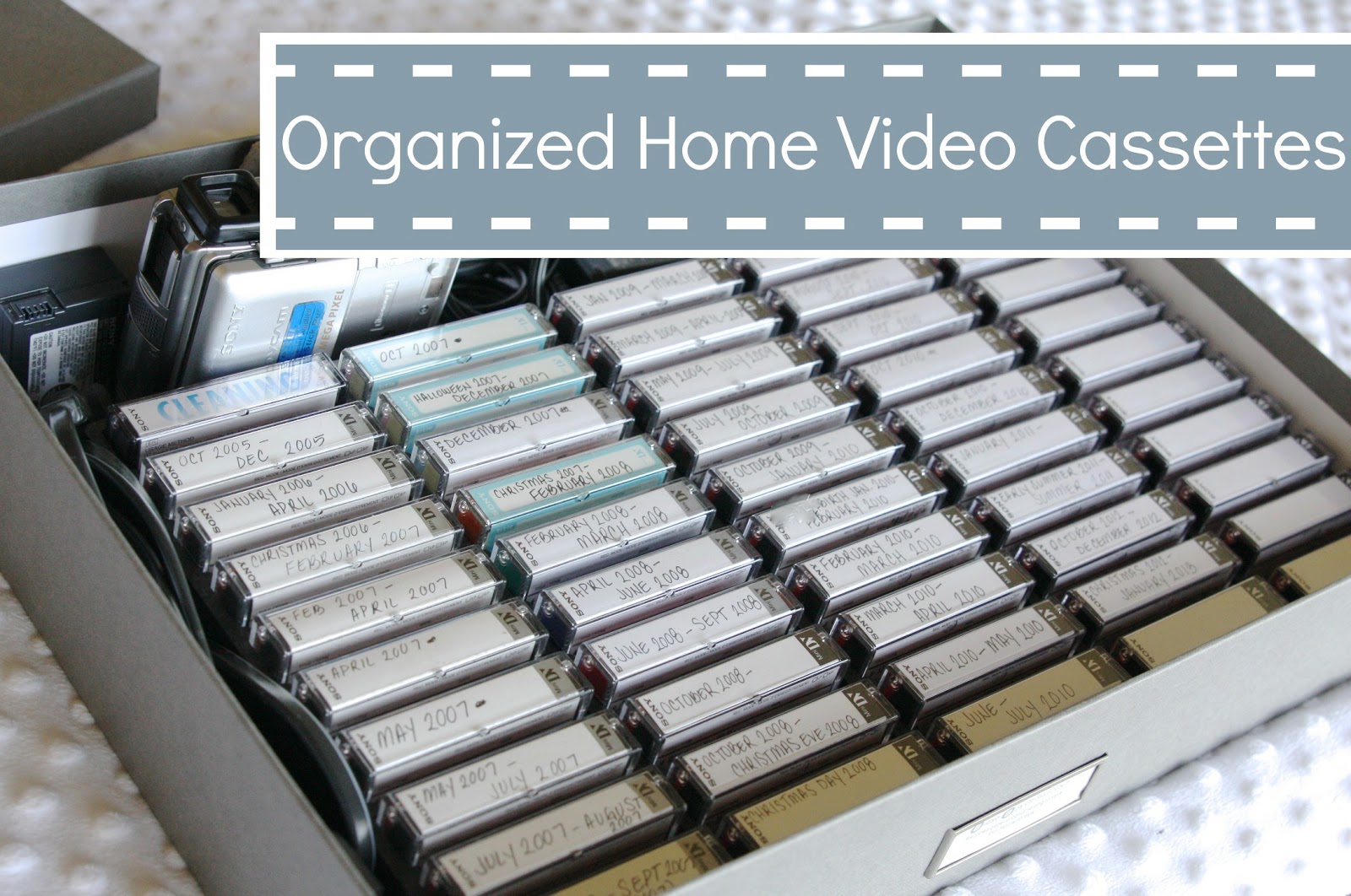 organized home video cassettes - simply organized