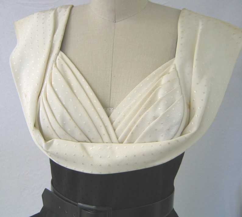 Pintucks 1950's Shelf Bust Dress Miss Hollywood Jr.