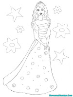 Mewarnai Gambar Barby Dan Bintang-Bintang