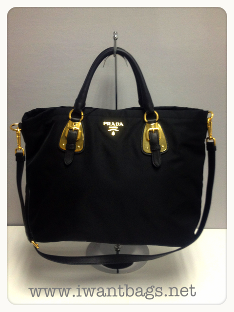 Prada Tessuto Nylon Top Handle Bag BN1902 - Black