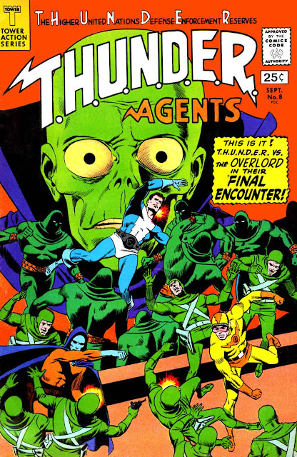 Thunder Agents v1 #8 tower silver age 1960s comic book cover art by Wally Wood Thunder Agents v1 #8 tower silver age 1960s comic book cover art by Wally Wood