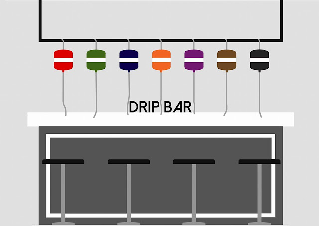 Esme Rainbow Drip Experince, Drip Bar