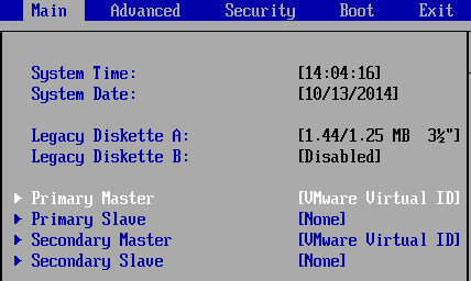 disco primary configuracion de BIOS