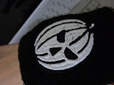 my wrist, wearing Kai's wristband