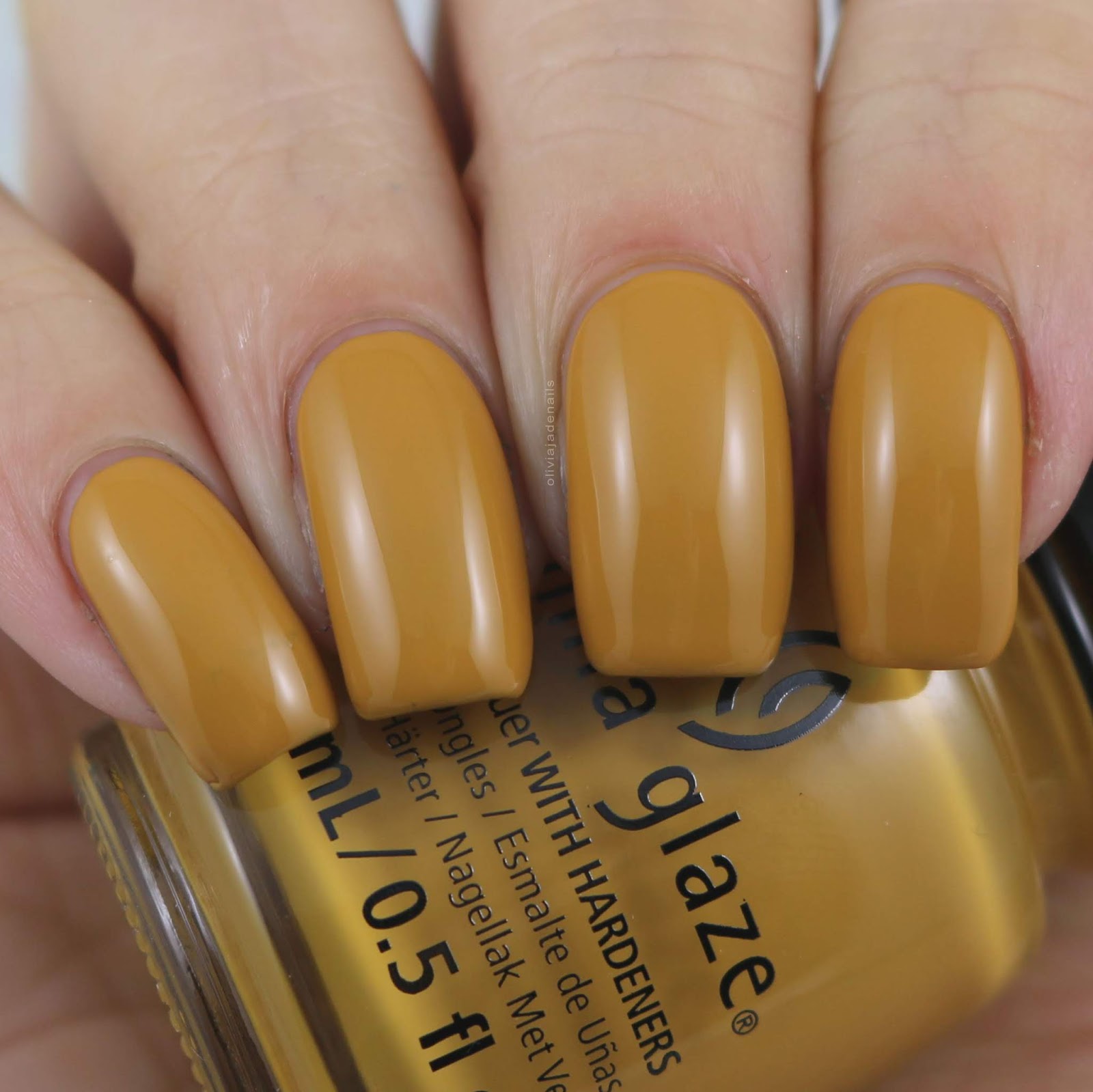 China Glaze Mustard The Courage by Olivia Jade Nails