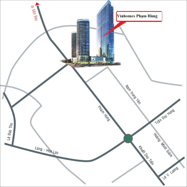 Vị trí chung cư Vinhomes Sky Lake Phạm Hùng Vị trí chung cư Vinhomes Sky Lake Phạm Hùng