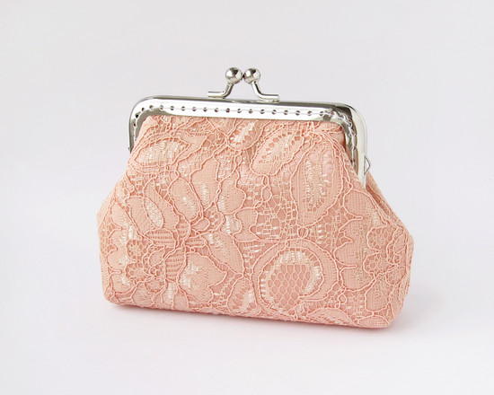 coral bridal purse, свадебный кошелек