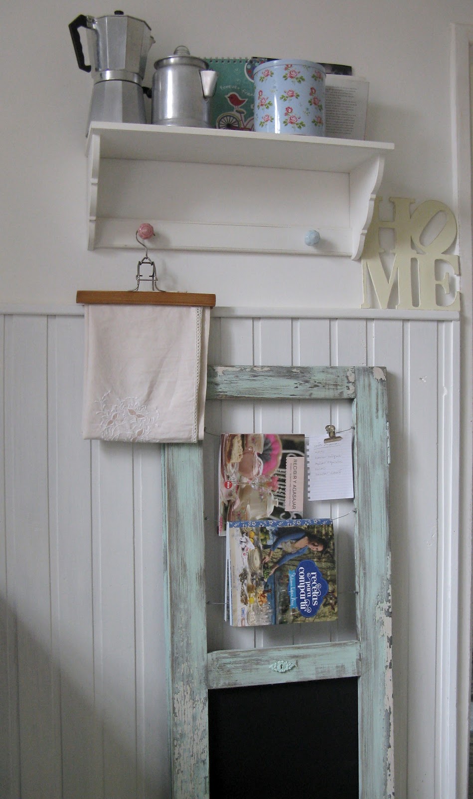 La Florinda: Porta fotos o papeles + Pizarra reciclados