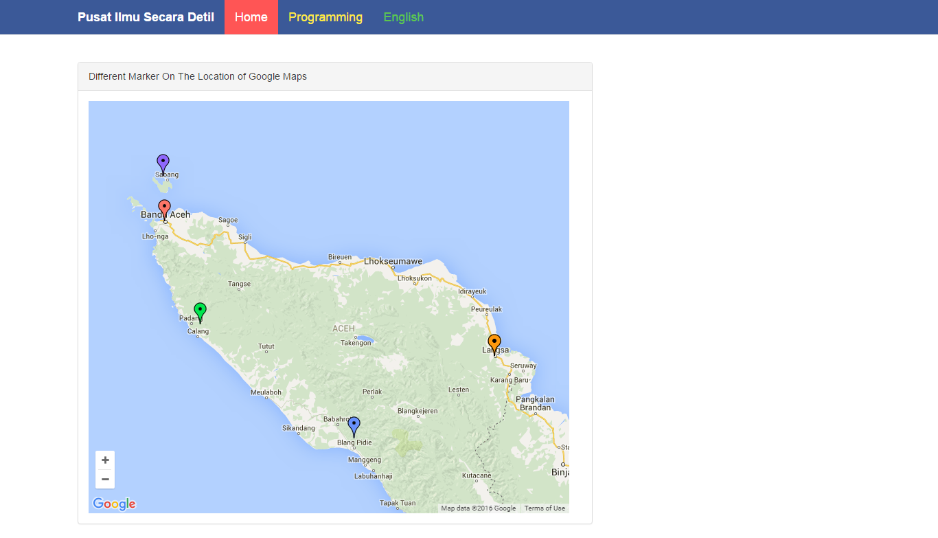 Multiple Marker pada Google Maps dengan Icon yang Berbeda