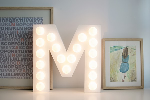 DIY letra iluminada